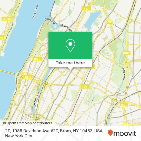 Mapa de 2D, 1988 Davidson Ave #2D, Bronx, NY 10453, USA