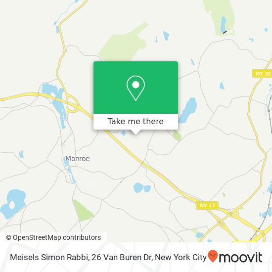 Meisels Simon Rabbi, 26 Van Buren Dr map