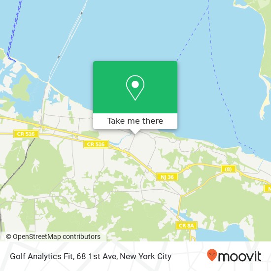 Golf Analytics Fit, 68 1st Ave map