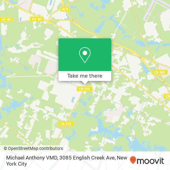 Mapa de Michael Anthony VMD, 3085 English Creek Ave