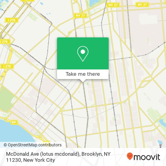 McDonald Ave (lotus mcdonald), Brooklyn, NY 11230 map