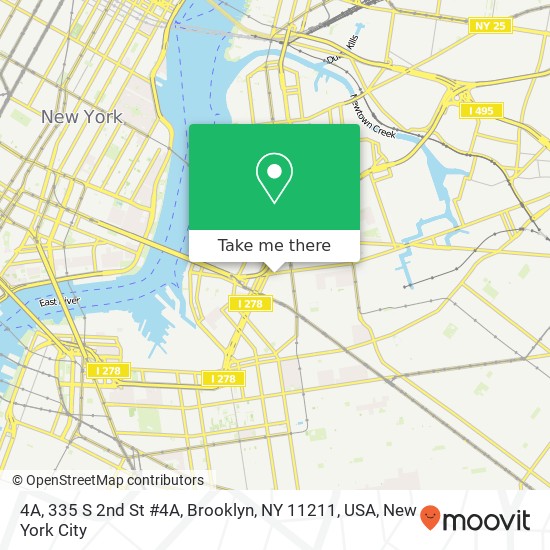 4A, 335 S 2nd St #4A, Brooklyn, NY 11211, USA map