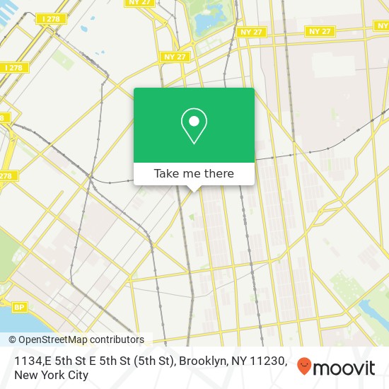 Mapa de 1134,E 5th St E 5th St (5th St), Brooklyn, NY 11230