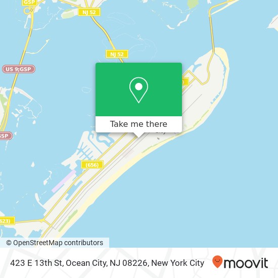 Mapa de 423 E 13th St, Ocean City, NJ 08226