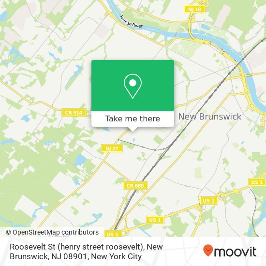 Mapa de Roosevelt St (henry street roosevelt), New Brunswick, NJ 08901