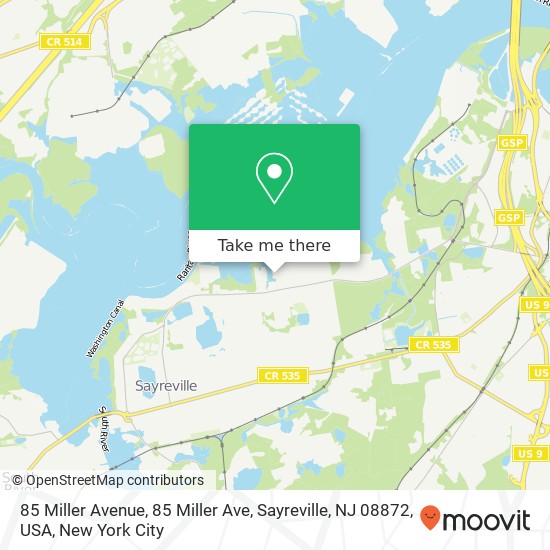85 Miller Avenue, 85 Miller Ave, Sayreville, NJ 08872, USA map