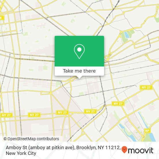 Mapa de Amboy St (amboy at pitkin ave), Brooklyn, NY 11212