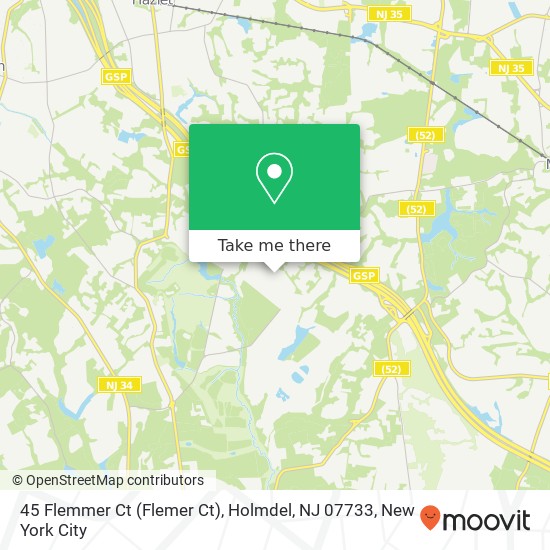 45 Flemmer Ct (Flemer Ct), Holmdel, NJ 07733 map