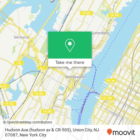 Hudson Ave (hudson av & CR-505), Union City, NJ 07087 map