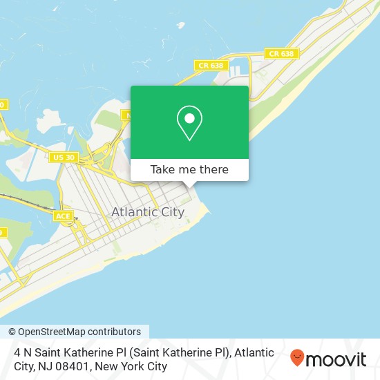 Mapa de 4 N Saint Katherine Pl (Saint Katherine Pl), Atlantic City, NJ 08401