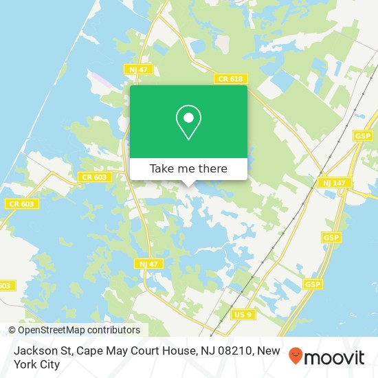 Mapa de Jackson St, Cape May Court House, NJ 08210