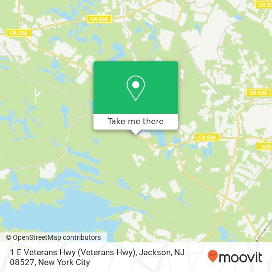 Mapa de 1 E Veterans Hwy (Veterans Hwy), Jackson, NJ 08527