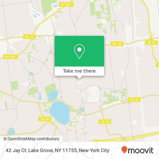 Mapa de 42 Jay Ct, Lake Grove, NY 11755