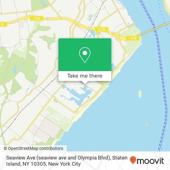 Mapa de Seaview Ave (seaview ave and Olympia Blvd), Staten Island, NY 10305