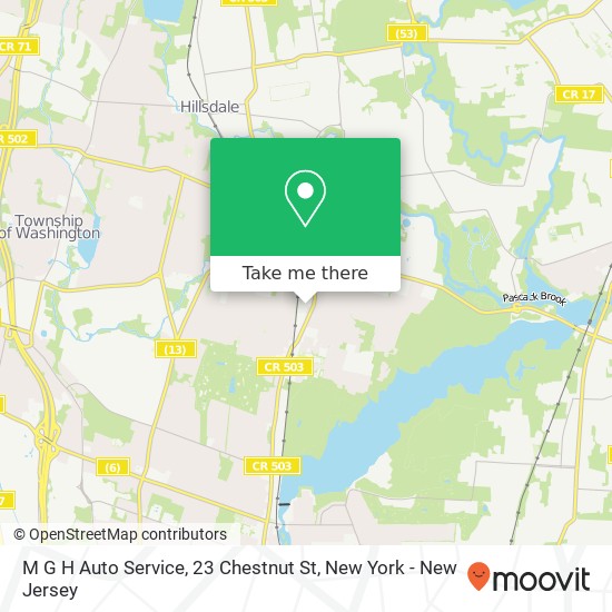 Mapa de M G H Auto Service, 23 Chestnut St