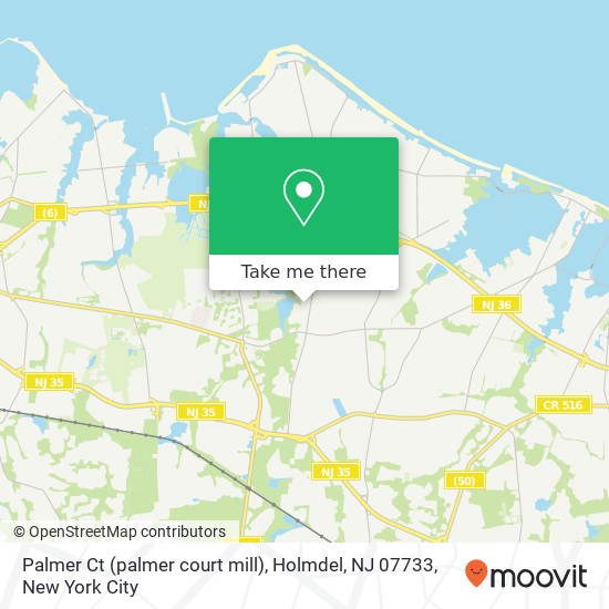 Palmer Ct (palmer court mill), Holmdel, NJ 07733 map