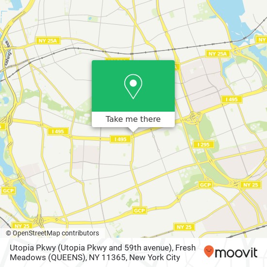 Mapa de Utopia Pkwy (Utopia Pkwy and 59th avenue), Fresh Meadows (QUEENS), NY 11365