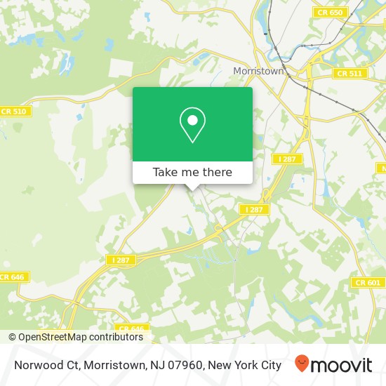 Norwood Ct, Morristown, NJ 07960 map