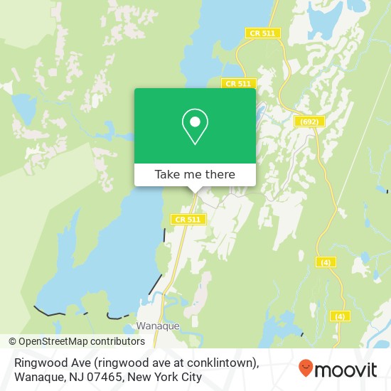Ringwood Ave (ringwood ave at conklintown), Wanaque, NJ 07465 map