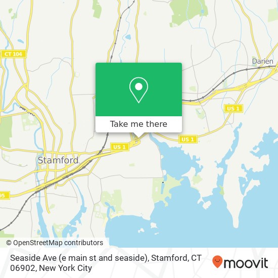 Seaside Ave (e main st and seaside), Stamford, CT 06902 map