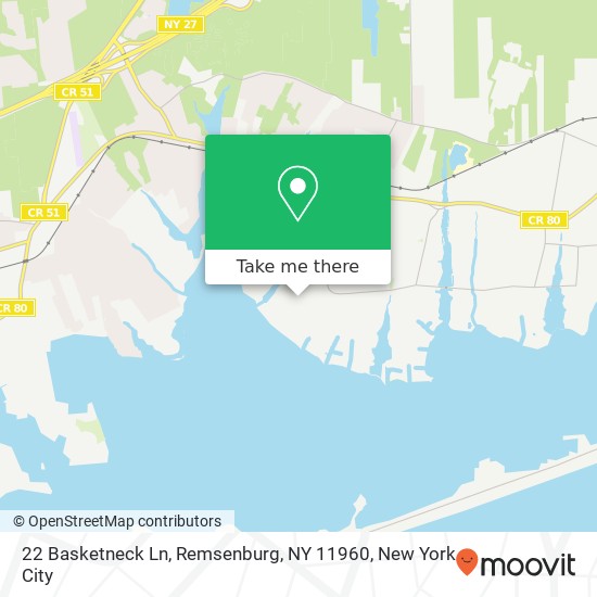 Mapa de 22 Basketneck Ln, Remsenburg, NY 11960