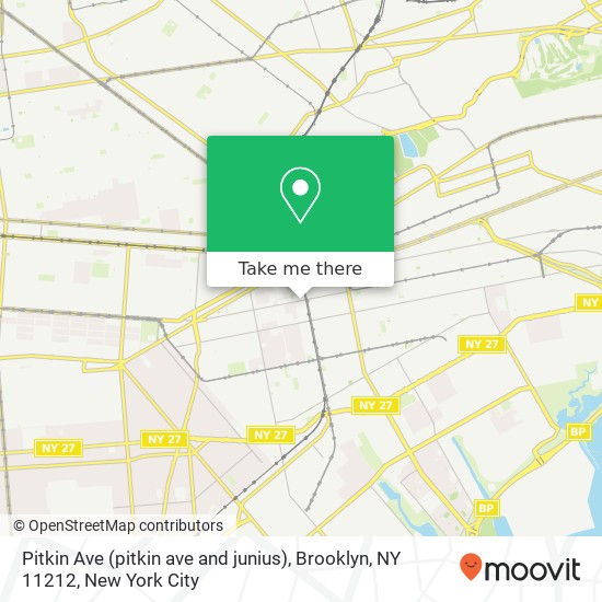 Mapa de Pitkin Ave (pitkin ave and junius), Brooklyn, NY 11212