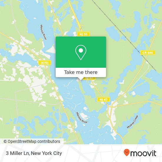 Mapa de 3 Miller Ln, Millville, NJ 08332