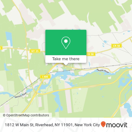 Mapa de 1812 W Main St, Riverhead, NY 11901