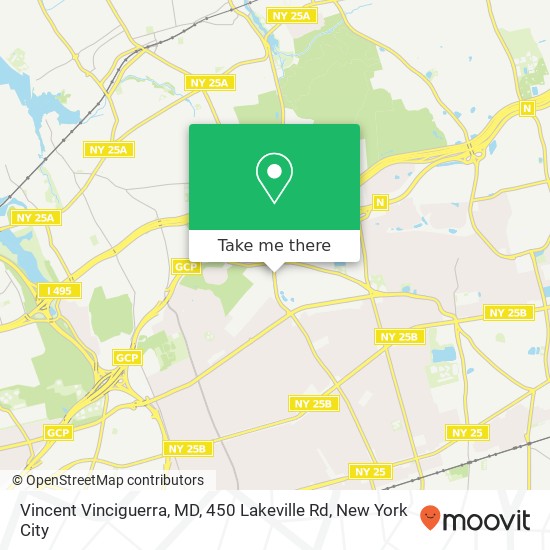 Mapa de Vincent Vinciguerra, MD, 450 Lakeville Rd