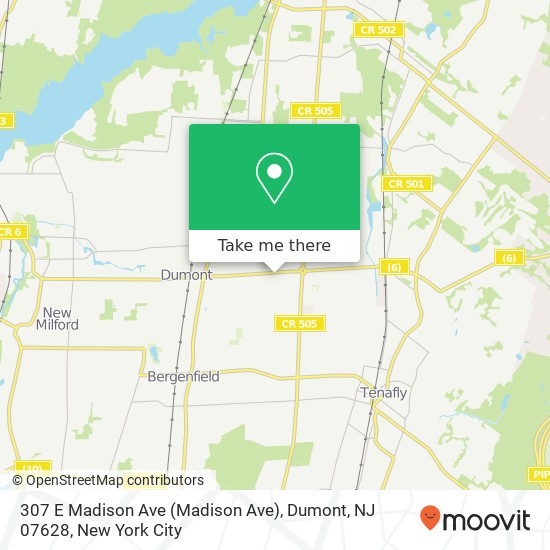 307 E Madison Ave (Madison Ave), Dumont, NJ 07628 map