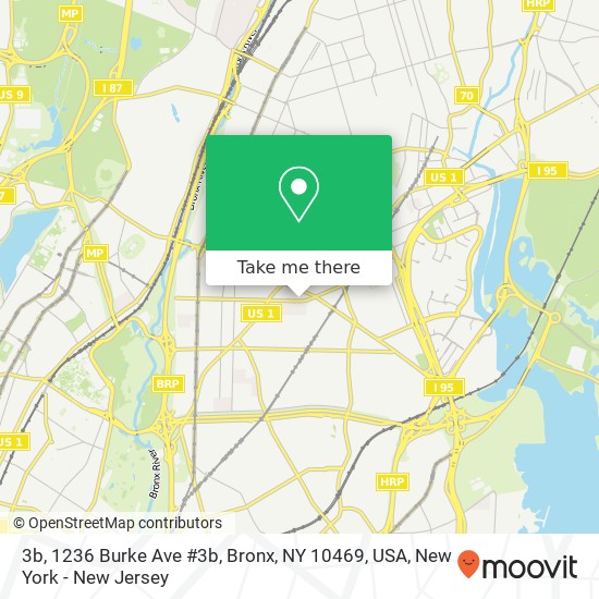 Mapa de 3b, 1236 Burke Ave #3b, Bronx, NY 10469, USA