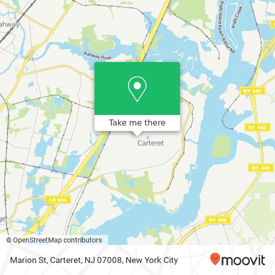 Marion St, Carteret, NJ 07008 map