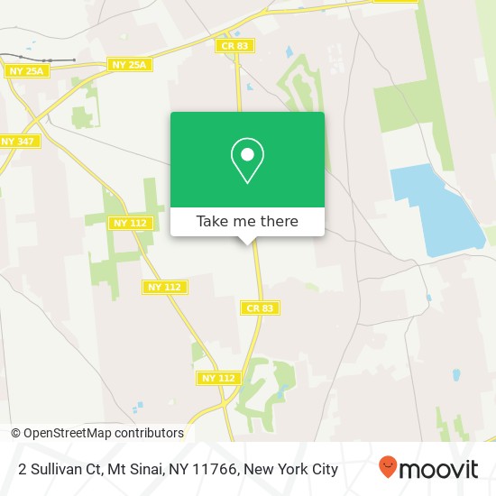 Mapa de 2 Sullivan Ct, Mt Sinai, NY 11766