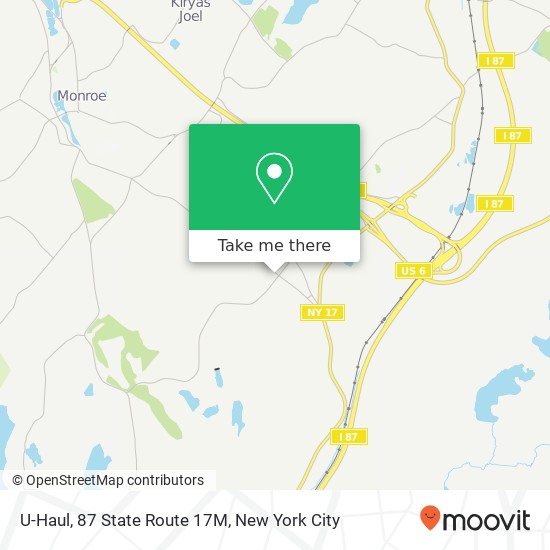 Mapa de U-Haul, 87 State Route 17M