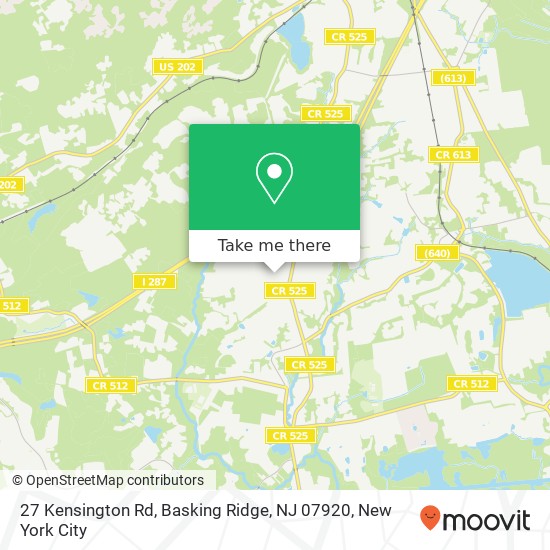 27 Kensington Rd, Basking Ridge, NJ 07920 map