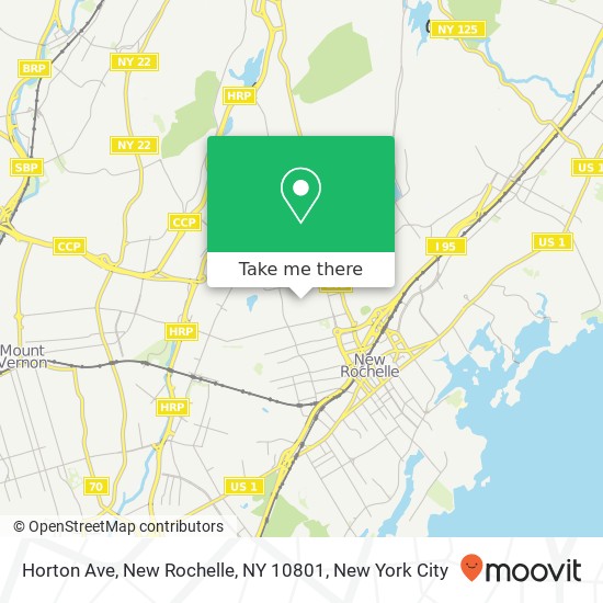 Horton Ave, New Rochelle, NY 10801 map