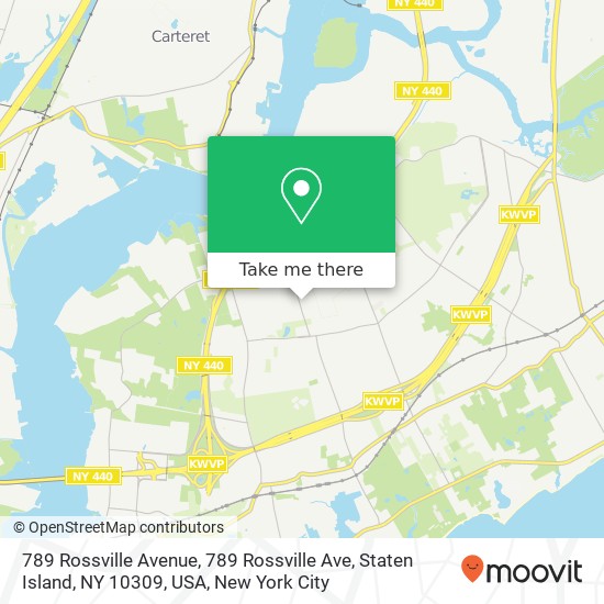 789 Rossville Avenue, 789 Rossville Ave, Staten Island, NY 10309, USA map