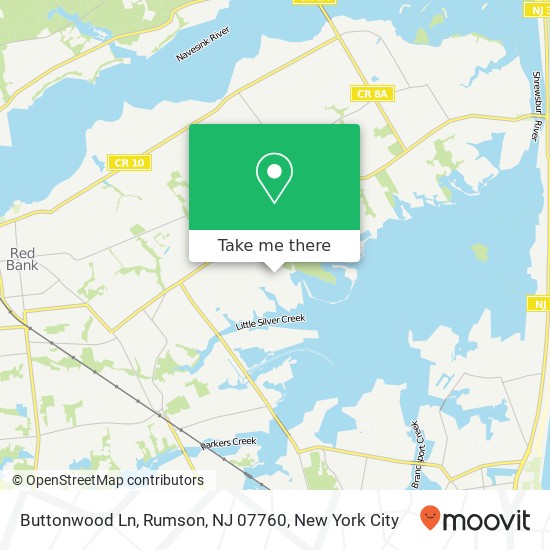 Mapa de Buttonwood Ln, Rumson, NJ 07760