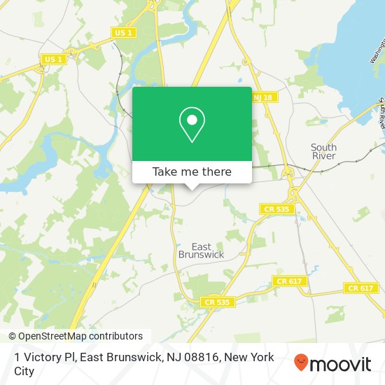 1 Victory Pl, East Brunswick, NJ 08816 map