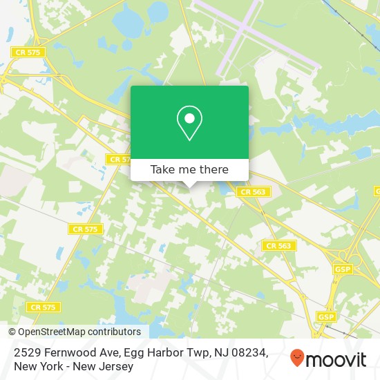 2529 Fernwood Ave, Egg Harbor Twp, NJ 08234 map