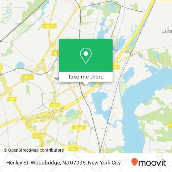 Mapa de Henley St, Woodbridge, NJ 07095