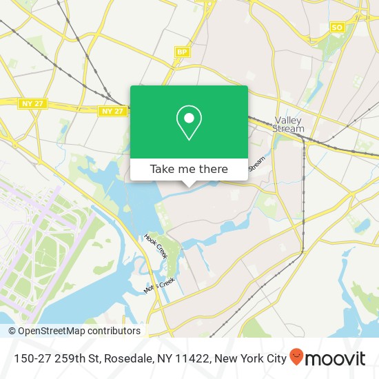 Mapa de 150-27 259th St, Rosedale, NY 11422