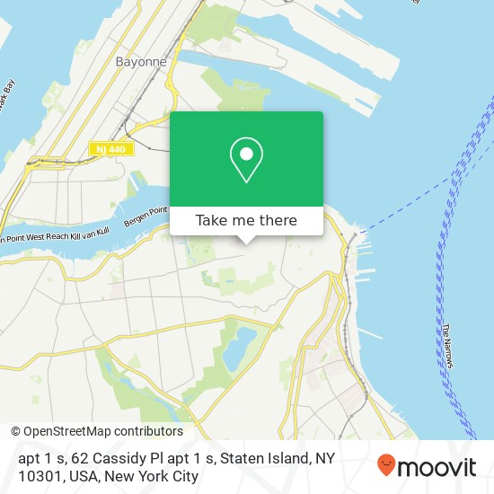 apt 1 s, 62 Cassidy Pl apt 1 s, Staten Island, NY 10301, USA map