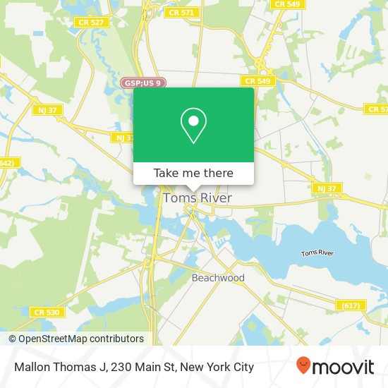 Mapa de Mallon Thomas J, 230 Main St