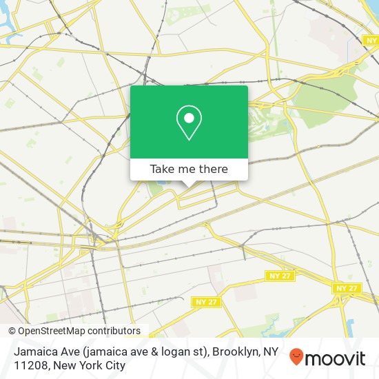 Jamaica Ave (jamaica ave & logan st), Brooklyn, NY 11208 map