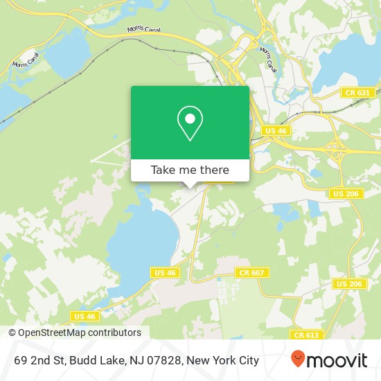 Mapa de 69 2nd St, Budd Lake, NJ 07828