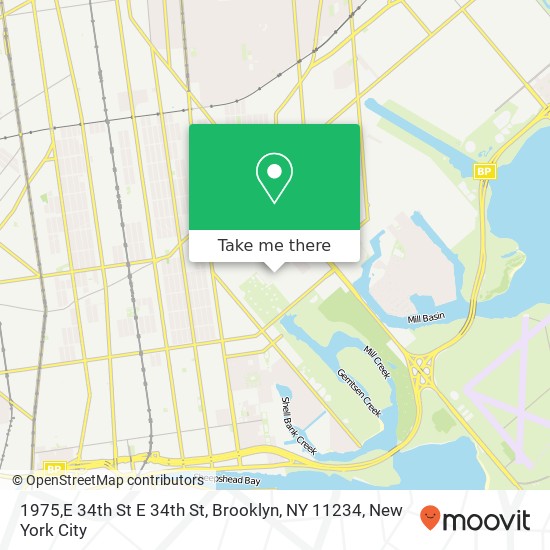Mapa de 1975,E 34th St E 34th St, Brooklyn, NY 11234