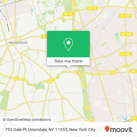 Mapa de 793 Dale Pl, Uniondale, NY 11553