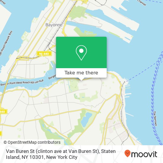 Mapa de Van Buren St (clinton ave at Van Buren St), Staten Island, NY 10301