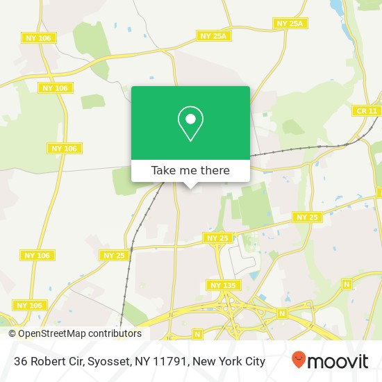 Mapa de 36 Robert Cir, Syosset, NY 11791